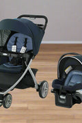 Graco Pace Click Connect Travel System with Blue Stroller and Infant Car Seat
Open Box Graco Blue Travel System with 4–35 lbs car seat
Graco stroller and infant seat combo in blue – lightweight and foldable