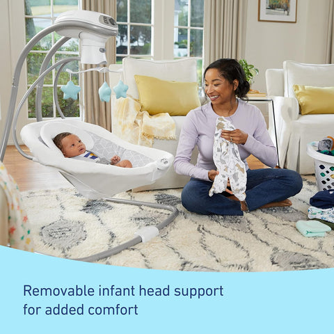 Graco Simple Sway LX Baby Swing with Multi - Direction Lounger, Hutton - with | Sold by Uncle Wiener's Wholesale