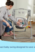 Graco Slim Spaces Compact Baby Swing Chair, Newborn/Infant Swing Seat from 2.4 - 11.3 kg (5.5 - 25 lb), Humphry, USED - with | Sold by Uncle Wiener's Wholesale