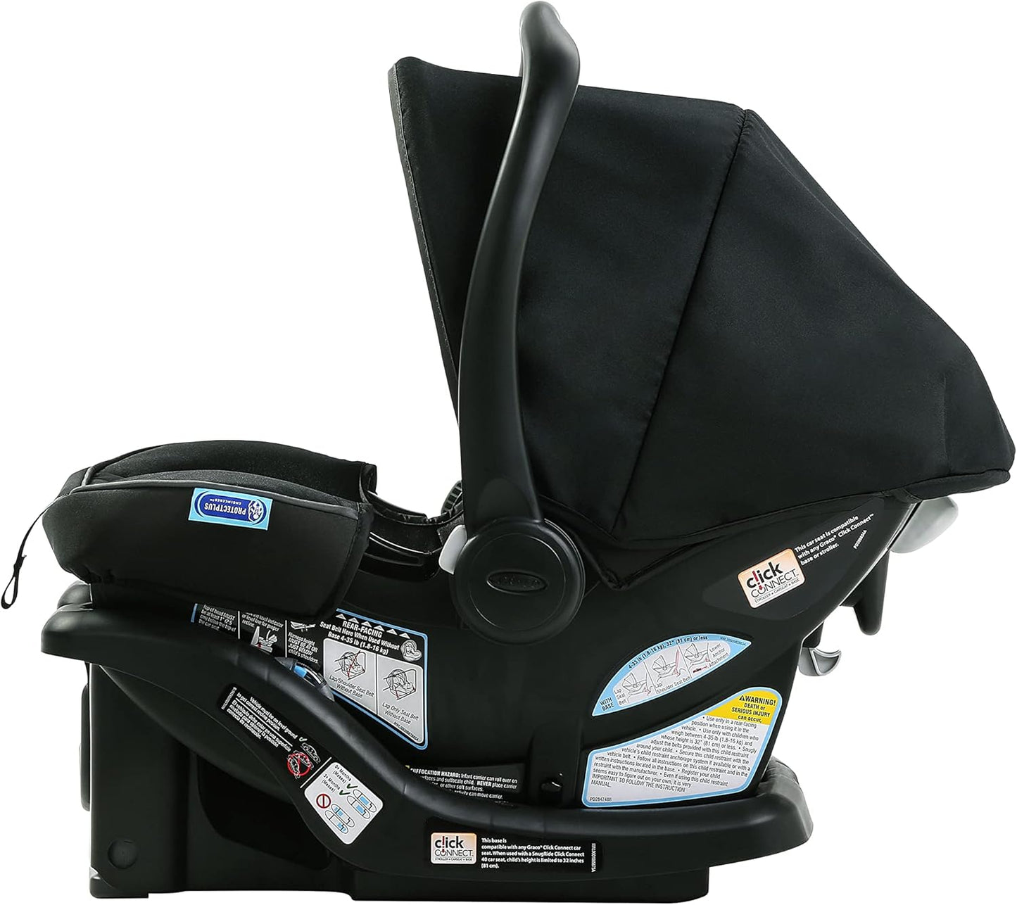 Graco SnugRide 35 Lite LX Infant Car Seat | Baby Car Seat (1.8 - 15.8 kg) | ProtectPlus Engineered | 4 - Position Adjustable Base | Gotham - with | Sold by Uncle Wiener's Wholesale