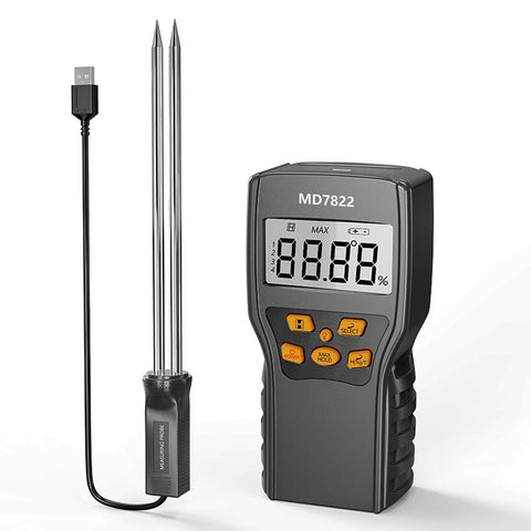 Grain Moisture Meter – Professional Digital Moisture Tester for Grain & Agricultural Storage MD7822 - with | Sold by Uncle Wiener's Wholesale