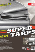 Gray 10 Mil Heavy - Duty Waterproof Tarp – All - Weather Poly Cover with Reinforced Grommets | Multiple Sizes (10x10 to 20x30 FT) - with 16X20 FT 1620T | Sold by Uncle Wiener's Wholesale