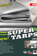 Gray 10 Mil Heavy - Duty Waterproof Tarp – All - Weather Poly Cover with Reinforced Grommets | Multiple Sizes (10x10 to 20x30 FT) - with 20X30 FT 2030T | Sold by Uncle Wiener's Wholesale
