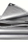 Gray 10 Mil Heavy - Duty Waterproof Tarp – All - Weather Poly Cover with Reinforced Grommets | Multiple Sizes (10x10 to 20x30 FT) - with 10X20 FT 1020T | Sold by Uncle Wiener's Wholesale