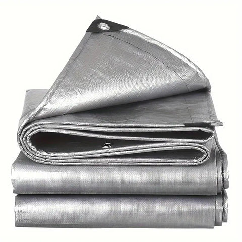 Gray 10 Mil Heavy - Duty Waterproof Tarp – All - Weather Poly Cover with Reinforced Grommets | Multiple Sizes (10x10 to 20x30 FT) - with 10X20 FT 1020T | Sold by Uncle Wiener's Wholesale