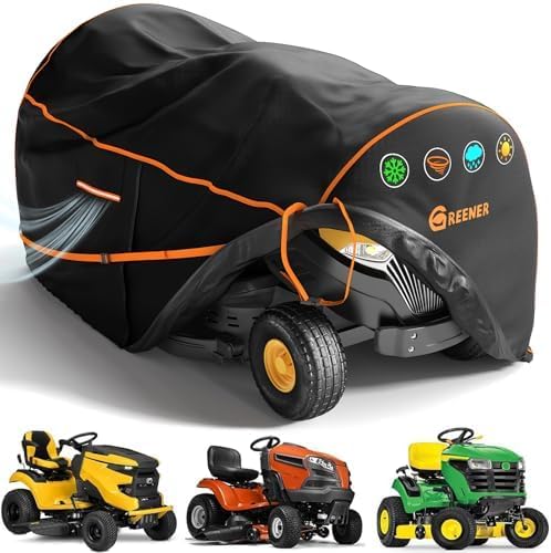 GREENER Zero Turn Lawn Mower Cover 800D Waterproof Heavy Duty Universal Fit for 54 Inch Decks - Farm Equipment with | Sold by Uncle Wiener's Wholesale