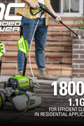 Greenworks 1800 PSI 1.2 GPM Pressure Washer (Open Frame) PWMA Certified - with 1800PSI | Sold by Uncle Wiener's Wholesale