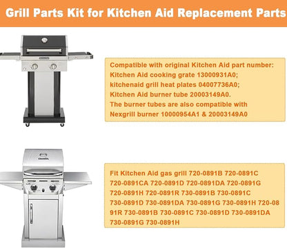 Grill Replacement Parts Kit – Stainless Steel Grates, Burners, Heat Plates & Igniters for 720/730-0891 Series Gas Grills - General Equipment with | Sold by Uncle Wiener's Wholesale