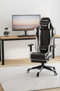 GTRACING Gaming Chair with Footrest, Ergonomic Computer Game Desk Chair, Reclining Gamer Chair Seat Height Adjustment, Swivel Rocker with Headrest and Lumbar (White) - with White | Sold by Uncle Wiener's Wholesale