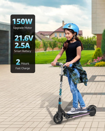 Gyroor H30 Max Kids Electric Scooter – 150W Motor, LED Display, Adjustable Height (Blue) GYRH30MAXBLU - with | Sold by Uncle Wiener's Wholesale