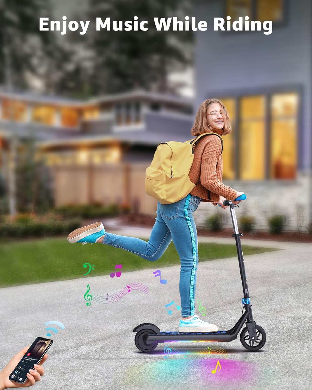 Gyroor H30 Max Kids Electric Scooter – 150W Motor, LED Display, Adjustable Height (Blue) GYRH30MAXBLU - with | Sold by Uncle Wiener's Wholesale