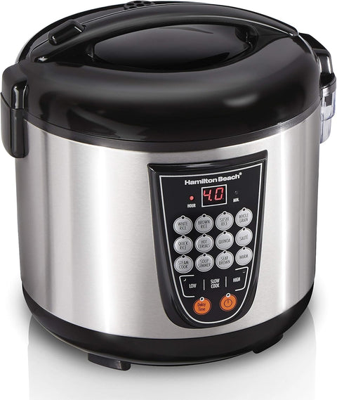 Hamilton Beach 14 in 1 Multi Cooker, 4.5 Quarts,Stainless Steel ,37571, used, scratches - with | Sold by Uncle Wiener's Wholesale