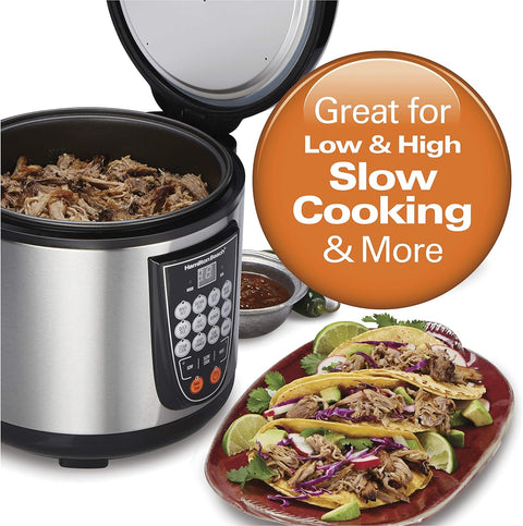 Hamilton Beach 14 in 1 Multi Cooker, 4.5 Quarts,Stainless Steel ,37571, used, scratches - with | Sold by Uncle Wiener's Wholesale