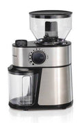 Hamilton Beach Burr Coffee Grinder 80385: 18 Settings, Dishwasher - Safe Parts, 14 Cup Capacity, Black - with <B>Dimensions (Overall):</B> 11 Inches (H) x 8 Inches (W) x 5 Inches (D) | Sold by Uncle Wiener's Wholesale