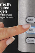 Hamilton Beach Extra - Wide - Slot 2 Slice Toaster, Black & Silver, 22633G - with | Sold by Uncle Wiener's Wholesale