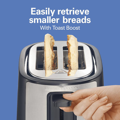 Hamilton Beach Extra - Wide - Slot 2 Slice Toaster, Black & Silver, 22633G - with | Sold by Uncle Wiener's Wholesale