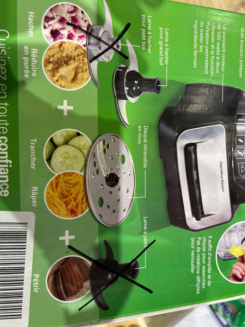 Hamilton Beach Stack & Snap Duo Food Processor, 14 Cup Capacity, 70585, used item, missing parts, photo added - with | Sold by Uncle Wiener's Wholesale
