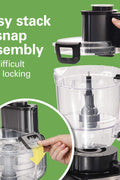 Hamilton Beach Stack & Snap Duo Food Processor, 14 Cup Capacity, 70585, used item, missing parts, photo added - with | Sold by Uncle Wiener's Wholesale