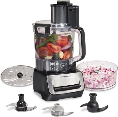 Hamilton Beach Stack & Snap Duo Food Processor, 14 Cup Capacity, 70585, used item, missing parts, photo added - with | Sold by Uncle Wiener's Wholesale