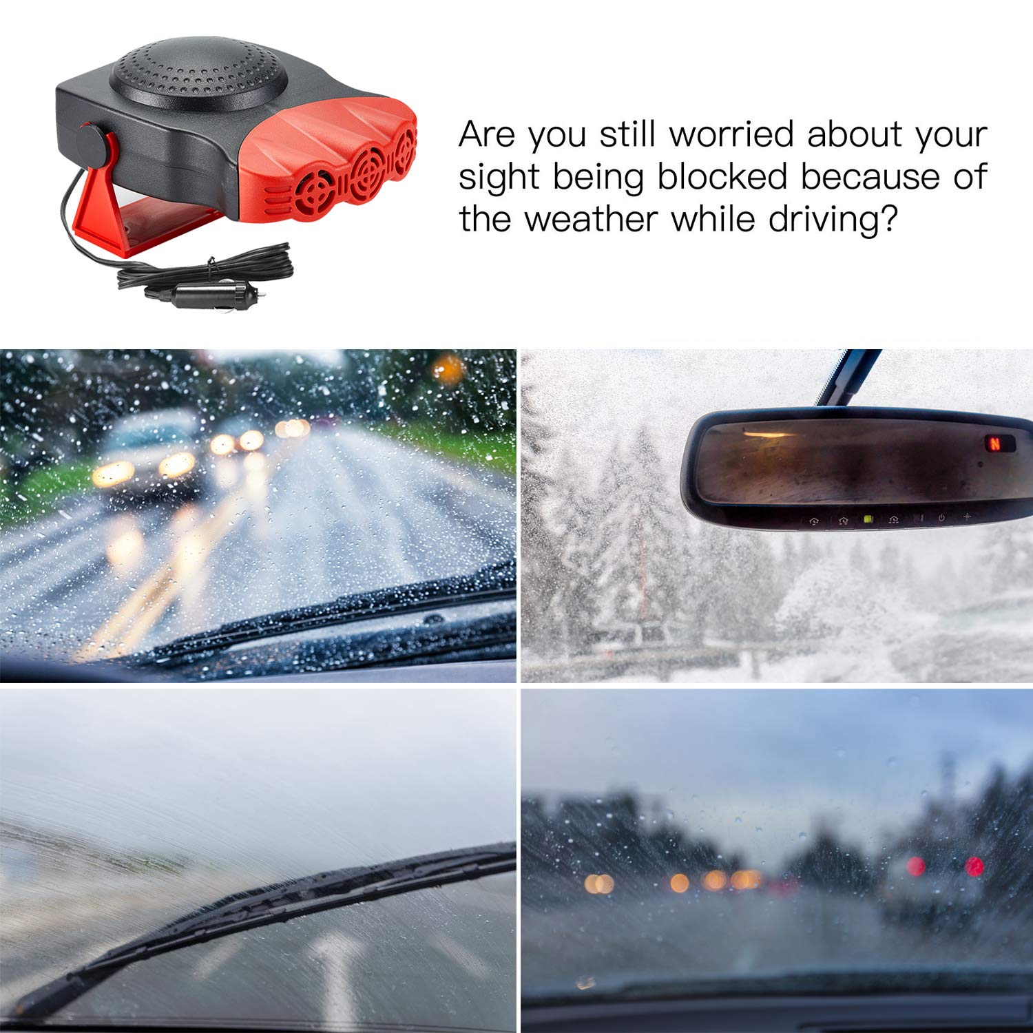 Handheld 12V 2‑in‑1 Ceramic Heater Fan & Defroster – COT26 - with | Sold by Uncle Wiener's Wholesale