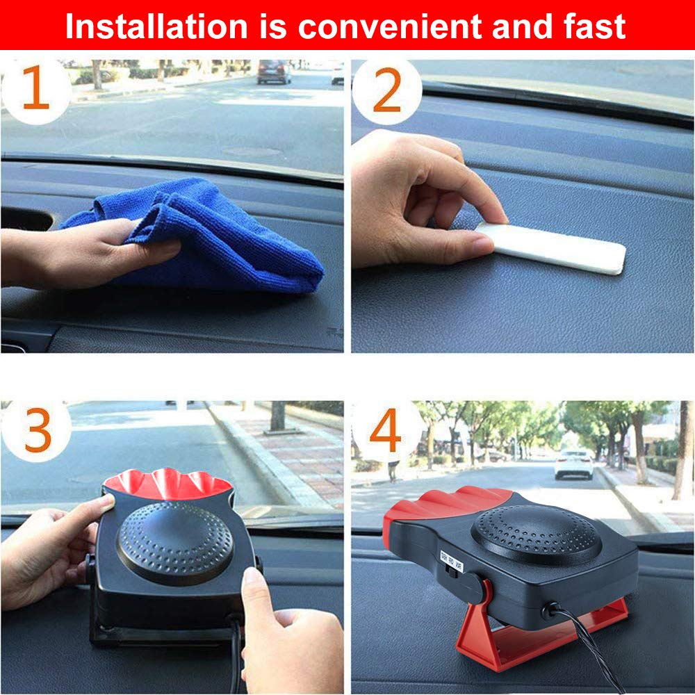 Handheld 12V 2‑in‑1 Ceramic Heater Fan & Defroster – COT26 - with | Sold by Uncle Wiener's Wholesale