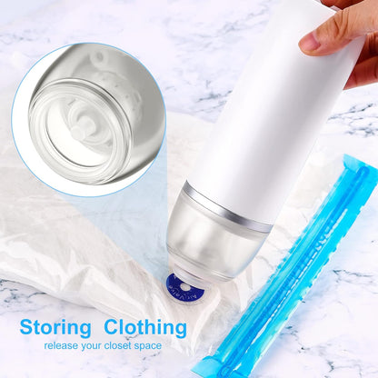 Handheld Vacuum Sealer for Food 60 KPa Portable Mini Food Saver with 10 Reusable Bags VS1054 - with | Sold by Uncle Wiener's Wholesale