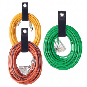 Hang Extension Cord Holder Organizer 3-Pack 10", 14" & 18" Heavy Duty Black Straps CH0315