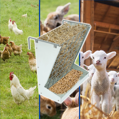 Hang On Rustproof Steel Hay Feeder Rack Livestock Calf Horse Goat Sheep Cow LYOM260 - with | Sold by Uncle Wiener's Wholesale