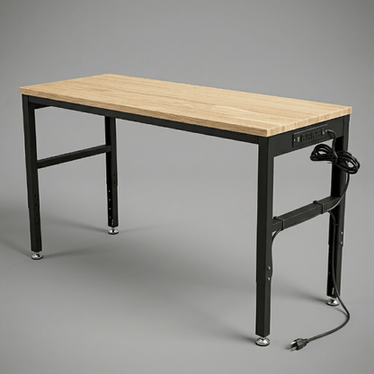 Hardwood Workbench with Power Outlets – 4FT & 6FT Durable Table Tops - Tool Benches & Workstations with 6 FT Workbench | Sold by Uncle Wiener's Wholesale