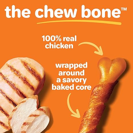 Hartz Oinkies Chicken Lasting Chew Bones – Rawhide-Free Dog Treats with Real Chicken Breast, 25 Count - Pet products with | Sold by Uncle Wiener's Wholesale