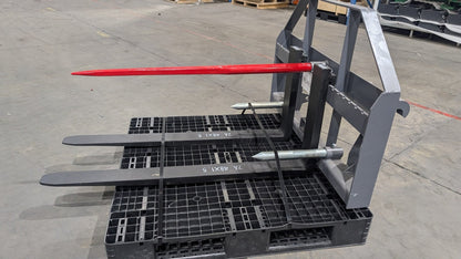 Hay Frame & Pallet Fork Combo for John Deere Global Euro Mount – 48 Forks, 49 Spear, Gray TFRLD46EURO - General Equipment with | Sold by Uncle Wiener's Wholesale