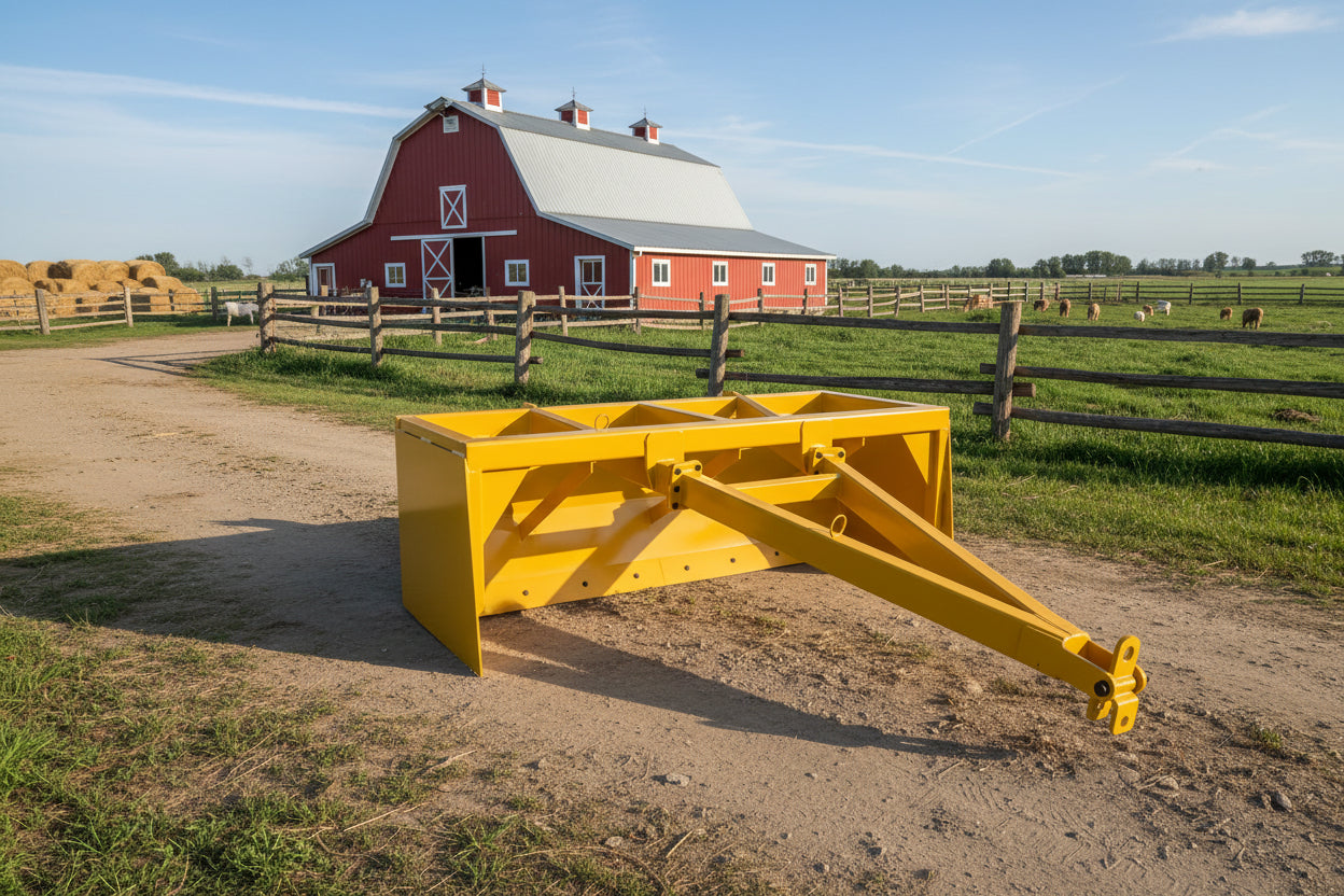 HD Box Scraper Tractor Hydraulic Tilt Land Leveler 8FT 10FT 12FT Heavy Duty BSHDTL - with 8 FT | Sold by Uncle Wiener's Wholesale