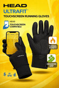 HEAD Men’s Ultrafit Touchscreen Running Gloves – Lightweight Thermal Grip for Cold Weather Training - with XL | Sold by Uncle Wiener's Wholesale
