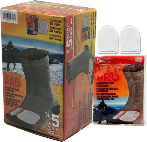 HEAT PRO Adhesive Toe Warmers – 30 Pair Pack – Up to 5 Hours of Heat 810061653153 - with | Sold by Uncle Wiener's Wholesale