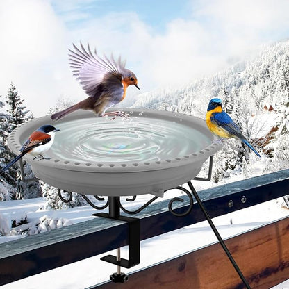 Heated Bird Bath with Thermostatic Control and 5-Prong Metal Stake – Outdoor Winter Birdbath - Garden & Landscaping with Lovppy Green | Sold by Uncle Wiener's Wholesale