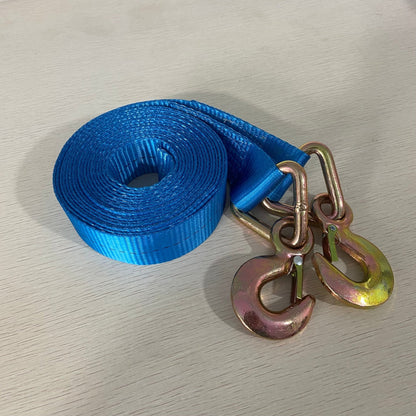 Heavy - Duty 2" x 20 FT Tow Strap with Hooks – 10,000 lb Recovery Capacity | SKU: 210RS - with | Sold by Uncle Wiener's Wholesale