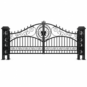 Heavy-Duty 20ft Metal Farm Gate Kit – Dual Swing Driveway Gate  | SKU: TM2008NCD101