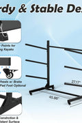 Heavy - Duty 3/4 - Layer Kayak Rack – Adjustable Freestanding Storage Rack - with | Sold by Uncle Wiener's Wholesale