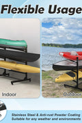Heavy - Duty 3/4 - Layer Kayak Rack – Adjustable Freestanding Storage Rack - with | Sold by Uncle Wiener's Wholesale