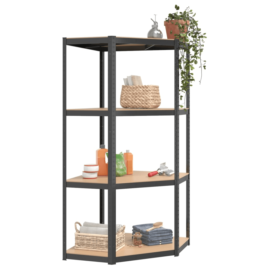 Heavy - Duty 5 - Tier Metal Frame MDF Storage Shelf – Garage & Storage Rack RS723516B - with | Sold by Uncle Wiener's Wholesale