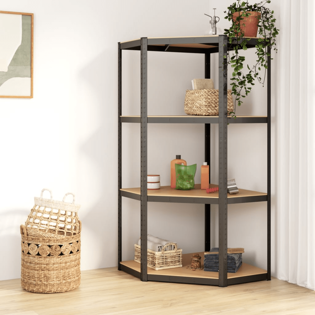 Heavy - Duty 5 - Tier Metal Frame MDF Storage Shelf – Garage & Storage Rack RS723516B - with | Sold by Uncle Wiener's Wholesale