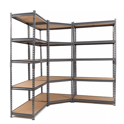 Heavy - Duty 5 - Tier Metal Frame MDF Storage Shelf – Garage & Storage Rack RS723516B - with | Sold by Uncle Wiener's Wholesale