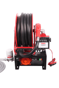 Heavy - Duty 50 FT Fuel Transfer Pump Reel – 12V / 110V Explosion - Proof | Gasoline, Diesel &amp; Kerosene Compatible - with 12V DC | Sold by Uncle Wiener's Wholesale