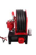 Heavy - Duty 50 FT Fuel Transfer Pump Reel – 12V / 110V Explosion - Proof | Gasoline, Diesel &amp; Kerosene Compatible - with 110V AC | Sold by Uncle Wiener's Wholesale