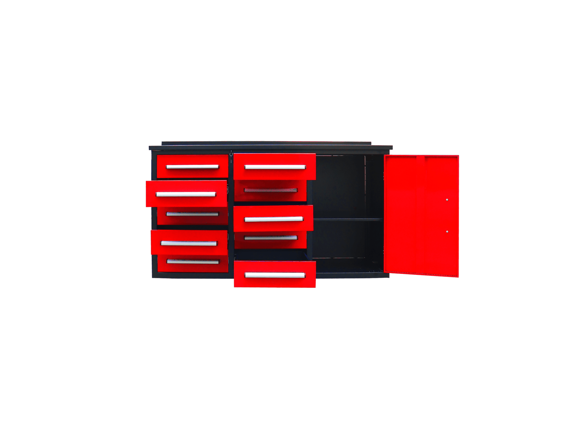 Heavy - Duty 5.5FT Steel Workbench – 10 & 15 Drawer Tool Bench with Locks & EVA Liners - with Stainless 10 Drawers | Sold by Uncle Wiener's Wholesale