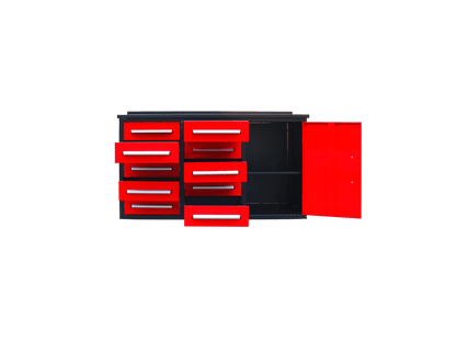 Heavy - Duty 5.5FT Steel Workbench – 10 & 15 Drawer Tool Bench with Locks & EVA Liners - with Stainless 10 Drawers | Sold by Uncle Wiener's Wholesale