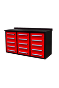 Heavy - Duty 5.5FT Steel Workbench – 10 & 15 Drawer Tool Bench with Locks & EVA Liners - with Stainless 15 Drawers | Sold by Uncle Wiener's Wholesale