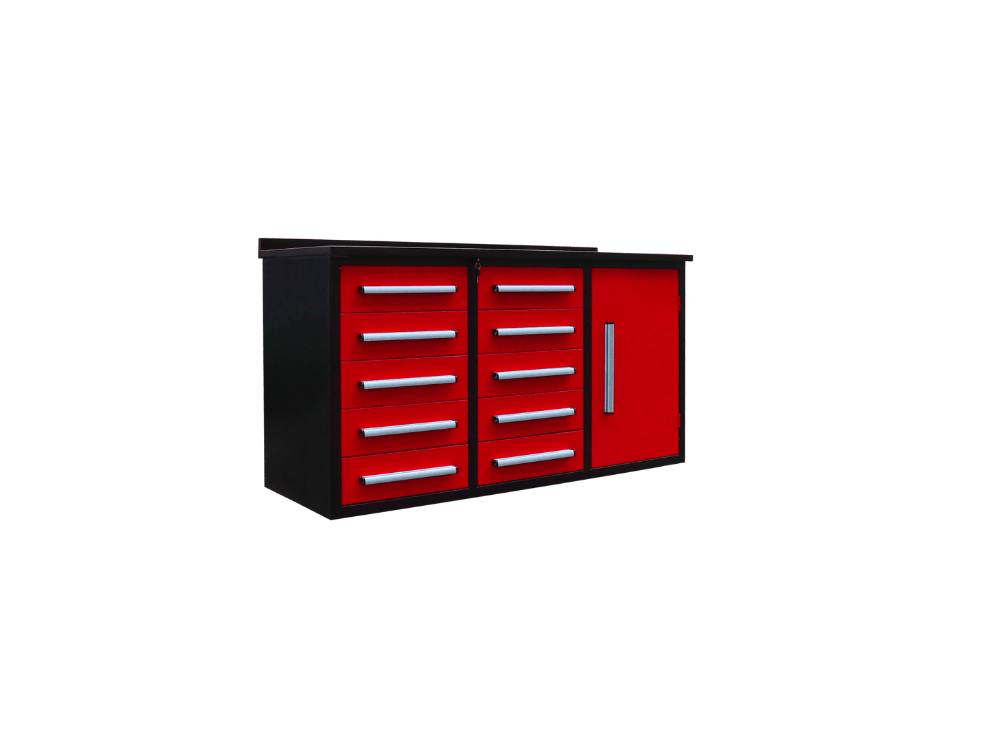 Heavy - Duty 5.5FT Steel Workbench – 10 & 15 Drawer Tool Bench with Locks & EVA Liners - with Stainless 10 Drawers | Sold by Uncle Wiener's Wholesale