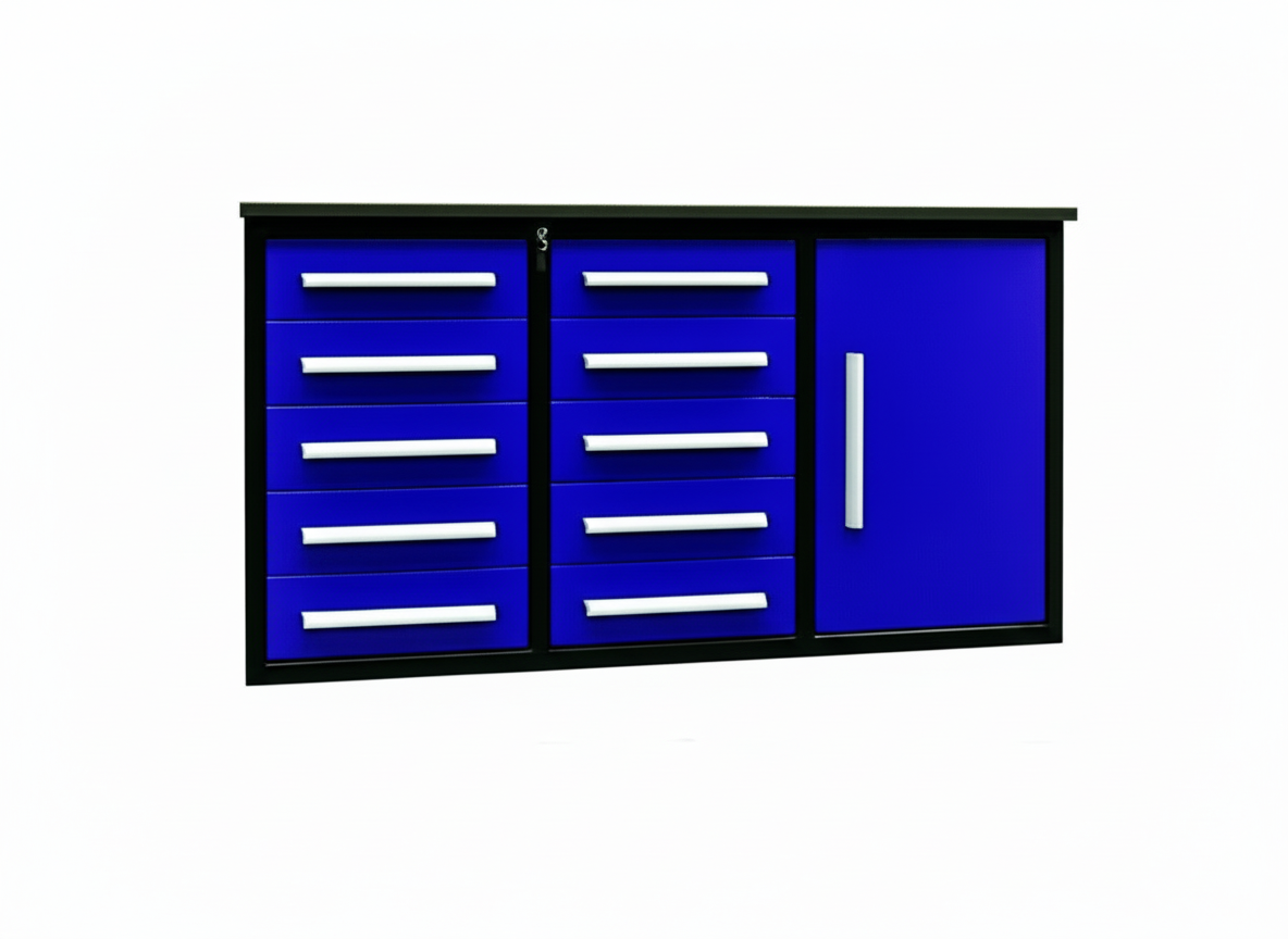 Heavy - Duty 5.5FT Steel Workbench – 10 & 15 Drawer Tool Bench with Locks & EVA Liners - with Stainless 10 Drawers | Sold by Uncle Wiener's Wholesale