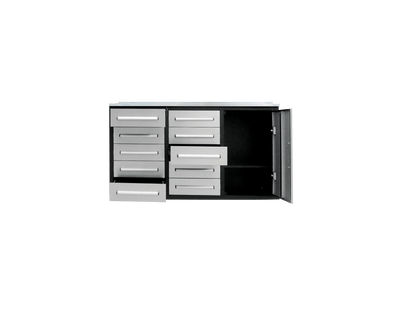 Heavy - Duty 5.5FT Steel Workbench – 10 & 15 Drawer Tool Bench with Locks & EVA Liners - with Stainless 10 Drawers | Sold by Uncle Wiener's Wholesale